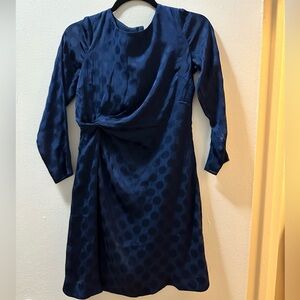Ann Taylor Midnight Blue Long Sleeve Dress